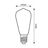 136809 1 led zarovka filament kourova st65 5w e27