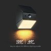 138264 7 cerne led fasadni solarni led svitidlo s pohybovym cidlem 2 5w ip65 cct