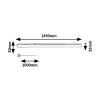 139485 5 bile led svitidlo pod kuchynskou linku bareg 149cm 20w cct s vypinacem