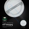 140399 2 bily prisazeny led panel kulaty 300mm 24w cct economy