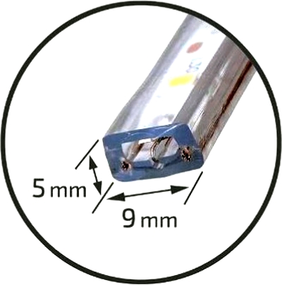 LED pás 230V pripojenie