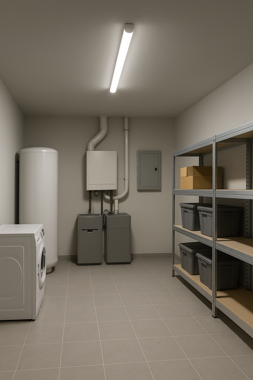 LED osvetlenie technickej miestnosti