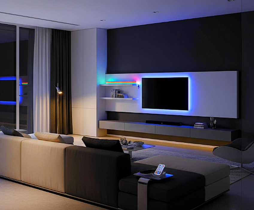 farebný LED pásik s efektami a rôznymi scénami