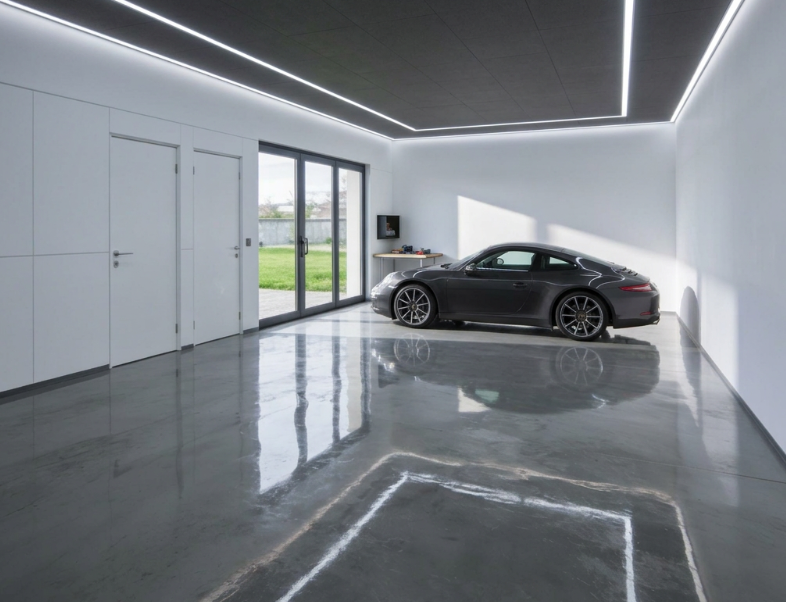 osvetlenie stropu v garazi pomocou cob led pasu 230v studena biela