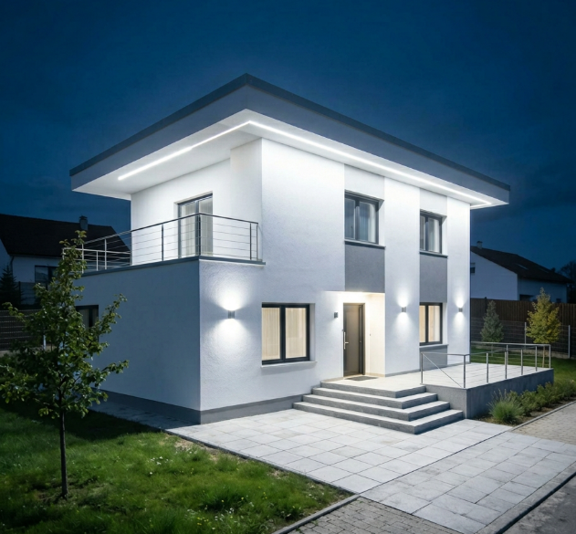 led pás - jeden kus - umiestney pod strechou domu