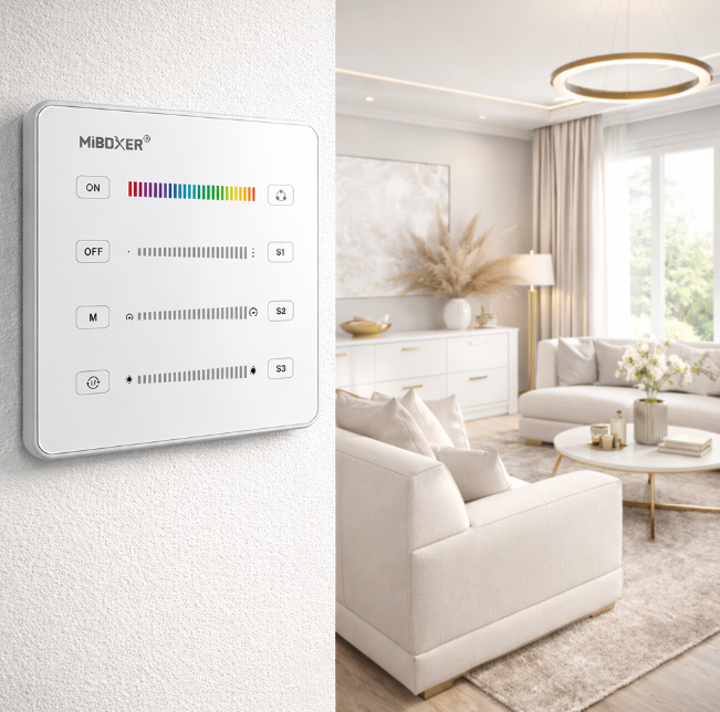 panelový led ovladač spi digitálnych ic led pásikov, obývacia izba