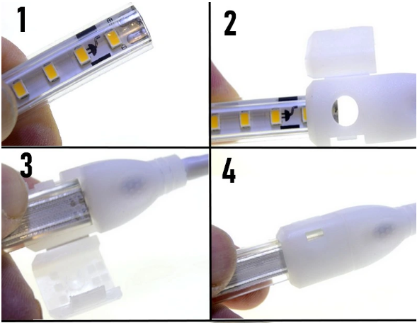 návod pre zapojenie LED pásu priamo na 230V