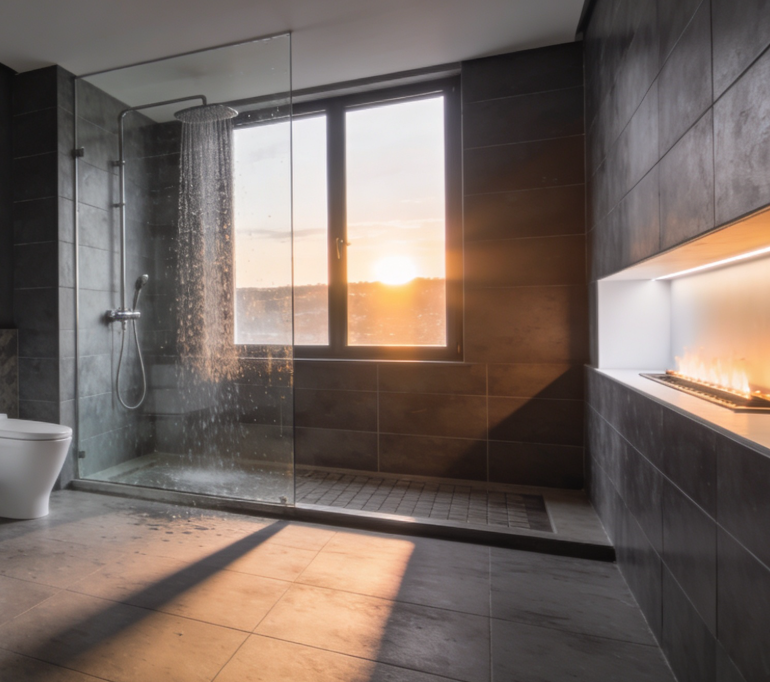 LED osvetlenie v kupelni pomocou LED pasika vode odolneho zdroja