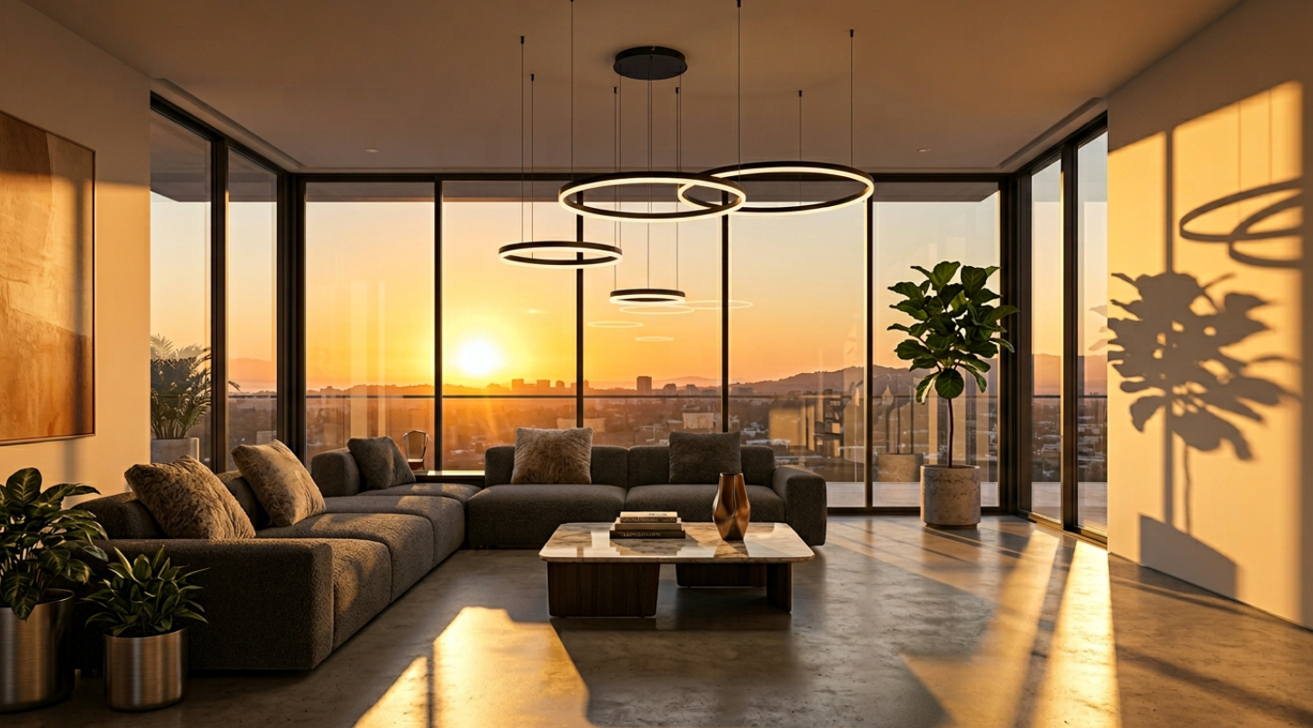 závesné led kruhové svietidlo, stmievateľný luster s diaľkovým ovládaním a možnou zmenou farby svetla