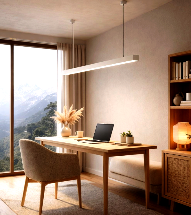 závesne LED svietidlo Cynideco 120cm denná biela