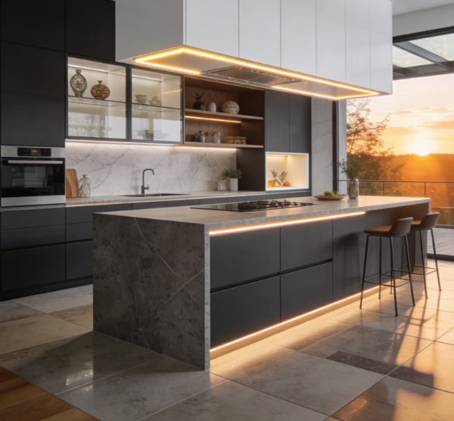 led silne osvetlenie kuchyne