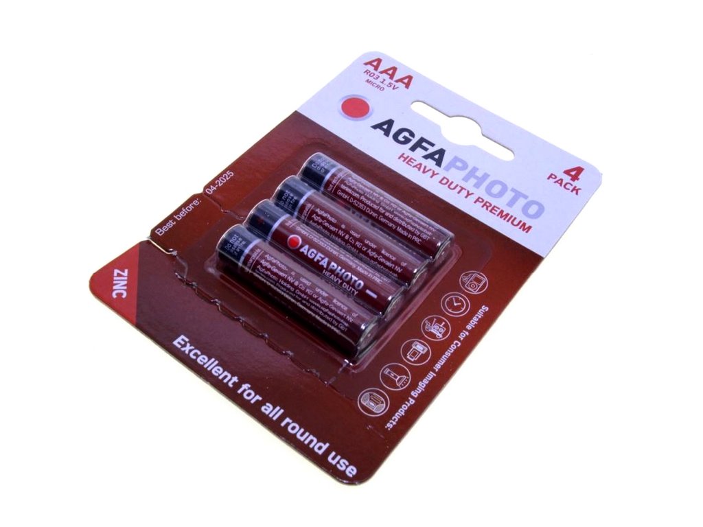 AgfaPhoto blister 4ks mikrotuškové batérie AAA 1,5V ZinkChlorid