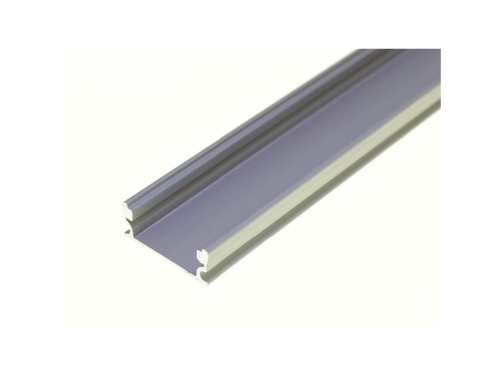 Brolux Hliníková lišta Fatis, anodizovaný profil pre LED pásiky do 12mm, 1m, 1ks