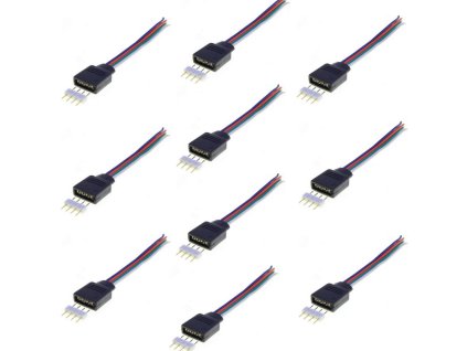 LedStar Pripojovací konektor pre RGB LED pásik, 10 kusov, napájacie a spojovacie prvky pre domáce aj profesionálne použitie
