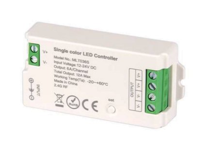 MiLight RF ovládač Bielych LED pásikov 12A 12V/144W 24V/288W, MLT036S – hlavný záber produktu
