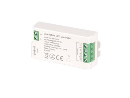 MiBoxer WiFi + RF Stmievač pre CCT Duálne LED pásiky 6A 12V/72W 24V/144W, MLT035S – produkt z boku