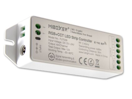 MiLight RF Ovládač pre RGB+CCT Duálne LED pásiky 12A 12V/24V, FUT039 – konektor a príslušenstvo