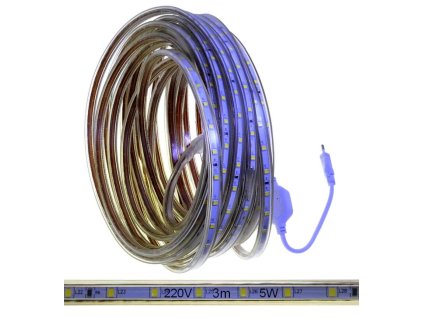 sada 3m biely led pas 230v smd2835 60led m 5w m ip65