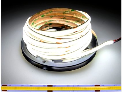 cob led pasik 5m 12v 6000k studena biela 10w m 480led m ip20