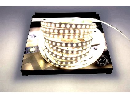 led pasik prestige 5m 12v smd2835 120led m 12w m 6000k zimna biela 8mm ip65