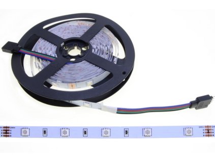 led rgb led pasik 5m 24v 7 2w smd 5050 30led m ip20