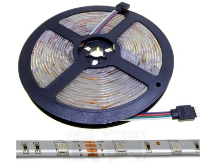 led rgb led pasik 5m 12v 7 2w smd 5050 30led m ip65