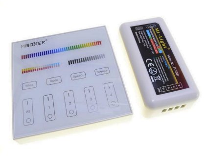 RF dotykový panelový ovládač RGB LED pásikov 10A 12-24V 120-240W – pohľad na diaľkový ovládač