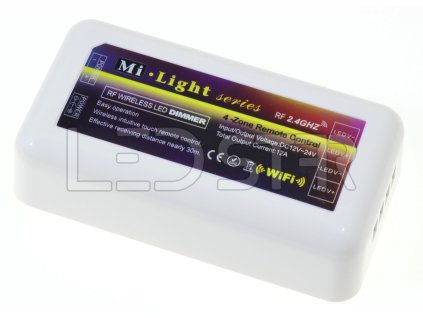 MiLight RF ovládač pre Biele LED pásiky 12A 12V/144W 24V/288W, FUT036 – obsah balenia