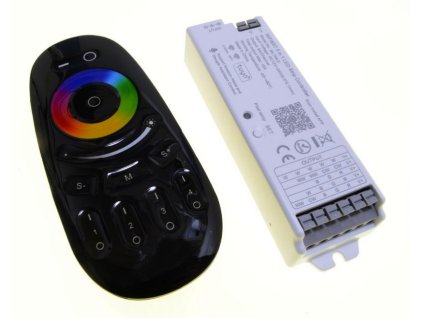 WiFi + RF ovládač všetkých druhov LED pásikov 15A 12-24V 180-360W – pohľad na diaľkový ovládač