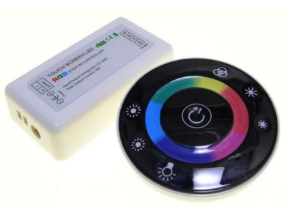 RF dotykový okrúhly ovládač RGB LED pásikov 18A 12-24V 216-432W – konektor a príslušenstvo