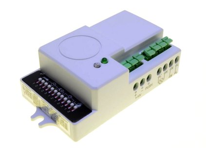 Pohybový mikrovlnný senzor so stmievačom nastaviteľné parametre 230V/600W – napájací zdroj – pohľad zblízka