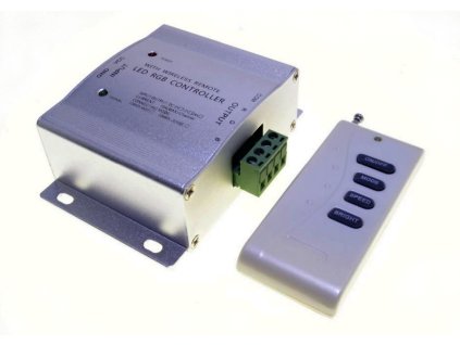 RF výkonový ovládač RGB LED pásika 30A 12-24V 360-720W, ovládanie jasu alebo farieb COB LED pásov