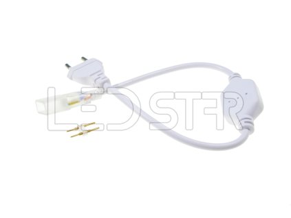 pripajacia snura pre led pas 230v pre led pasy so sirkou 9mm dlzka 50cm