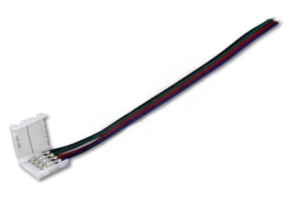 Pripojovací konektor pre RGB 10mm široké LED pásiky – detail LED pásika