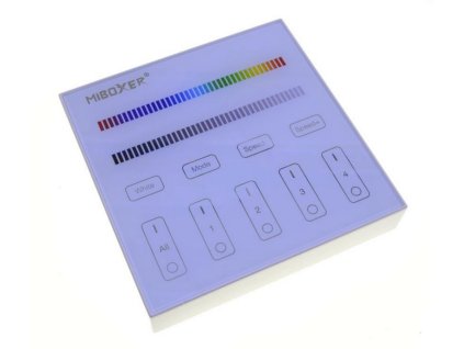 MiLight RF Diaľkové panelové ovládanie 4 okruhové pre RGB/RGBW LED pásiky, model OB3 – pohľad na diaľkový ovládač