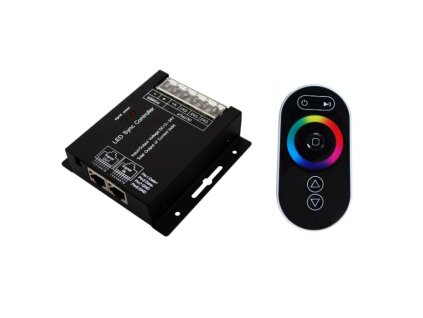 RF dotykový ovládač RGB LED pásikov 30A 12-24V 360-720W – pohľad na diaľkový ovládač