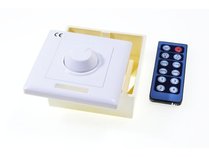 Nástenný manuálny stmievač s DO pre LED pásiky 0,35A 12V 24V, ovládanie jasu alebo farieb COB LED pásov