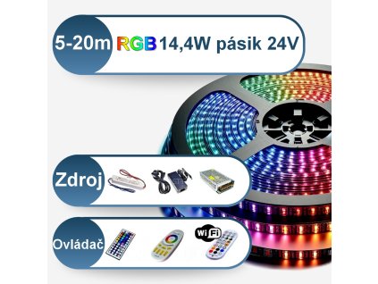 konfigurator RGB 14.4W24v LEDpasiky WiFi