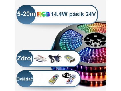 RGB LED pasik sada 24V