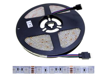led rgb pasik 5m 12v 14 4w m 60led m smd 5050 ip65