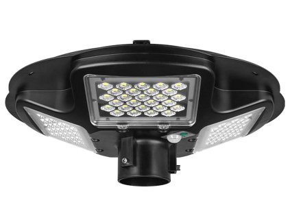 led 150W LED solárna okrúhla pouličná a záhradná lampa, diaľkové ovládanie, 6000K, IP65 – montážny detail