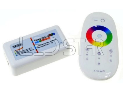 RF dotykový biely ovládač RGB LED pásikov 18A 12-24V 216-432W – napájací zdroj – pohľad zblízka