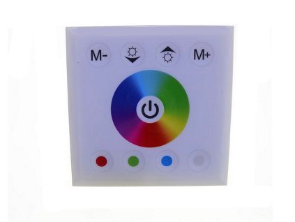 RF Dotykový ovládač RGBW LED pásikov 15A 12-24V, ovládanie jasu alebo farieb COB LED pásov