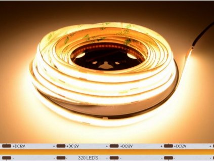 led pasik cob tepla biela 12v 320led