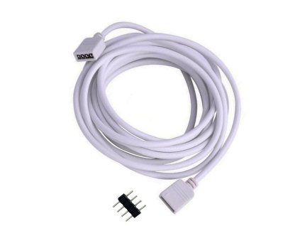 Predlžovací prepojovací 1m RGB káblik 4 pinový, napájacie a spojovacie prvky pre domáce aj profesionálne použitie