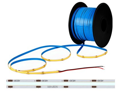 cob led pasik 12v 50m studenna biela