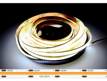 cob led pasik ip65 vodeodolny denna biela 12v 320led