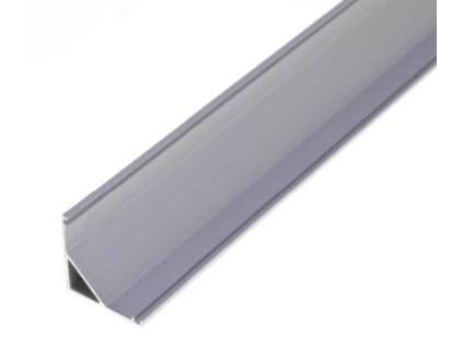 Hliníková lišta Satén, anodizovaný rohový profil pre LED pásiky do 10mm, 1m, 1ks – montážny detail