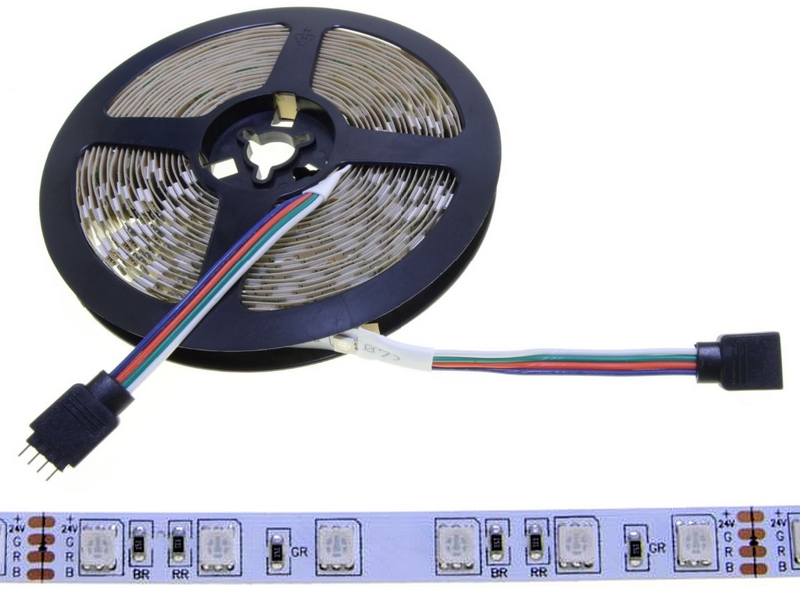 MasterLED RGB pásik 5m 24V 14,4W/m SMD5050 60LED/m IP20, VIP3709/5met Zvoľte variantu: Predaj na 10m rolky