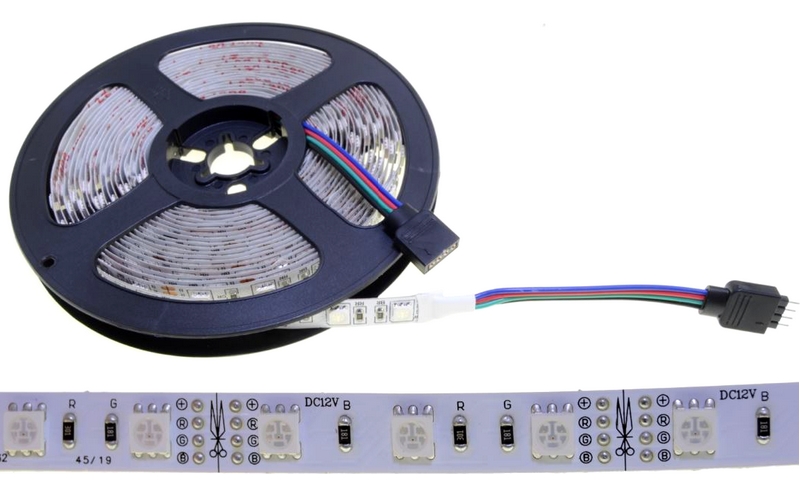 Brolux RGB LED pásik 1m 12V 14,4W/m SMD 5050 60LED/m IP20, RGB300/1m Zvoľte variantu: Predaj na 5m rolky